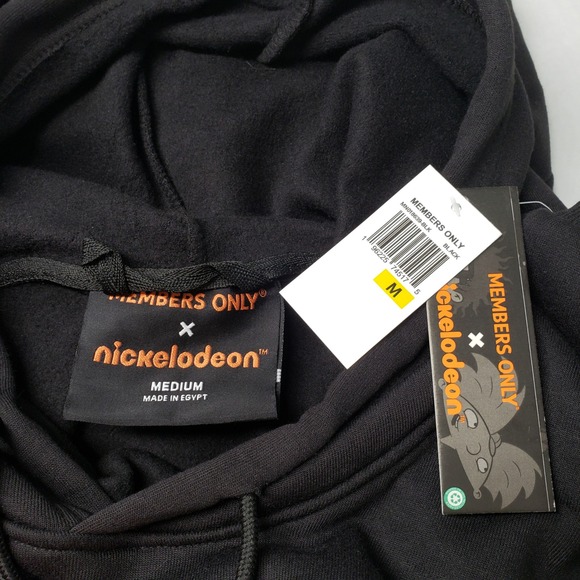 Members Only Spongebob Squarepants Hoodie Sweatshirt Mens Medium Black Oversized - Picture 4 of 16